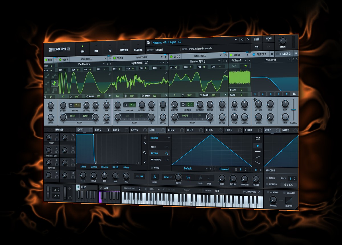 Preset Massano - Do It Again aberto no Serum 2